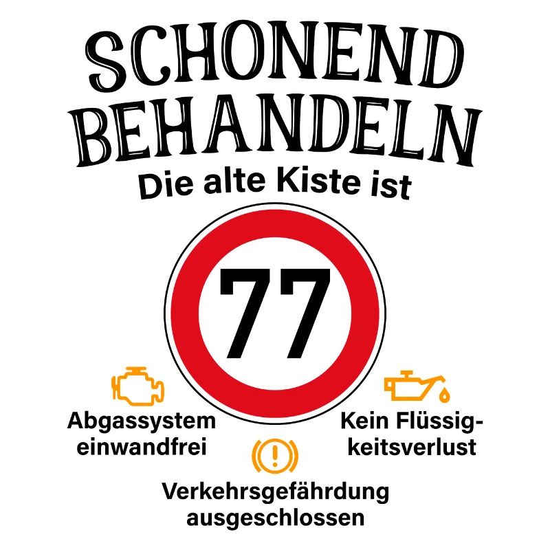 77. Geburtstag Schonend Behandeln Alte Kiste 77