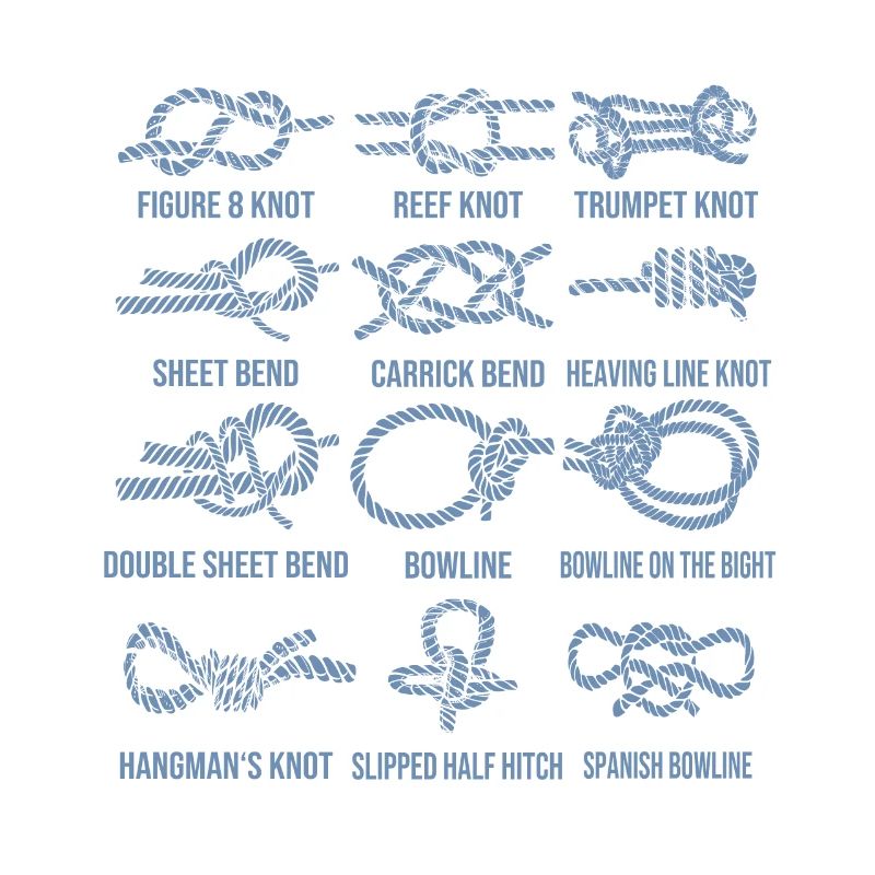 Sailing, sailboat, sailing knots, knotting