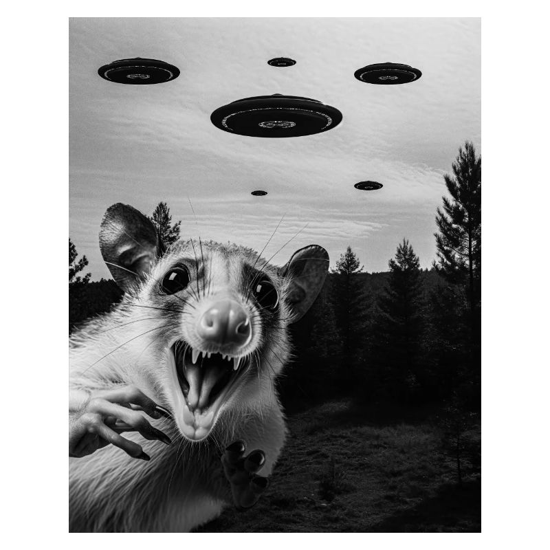opossum Alien Invasion Uap Weirdcore