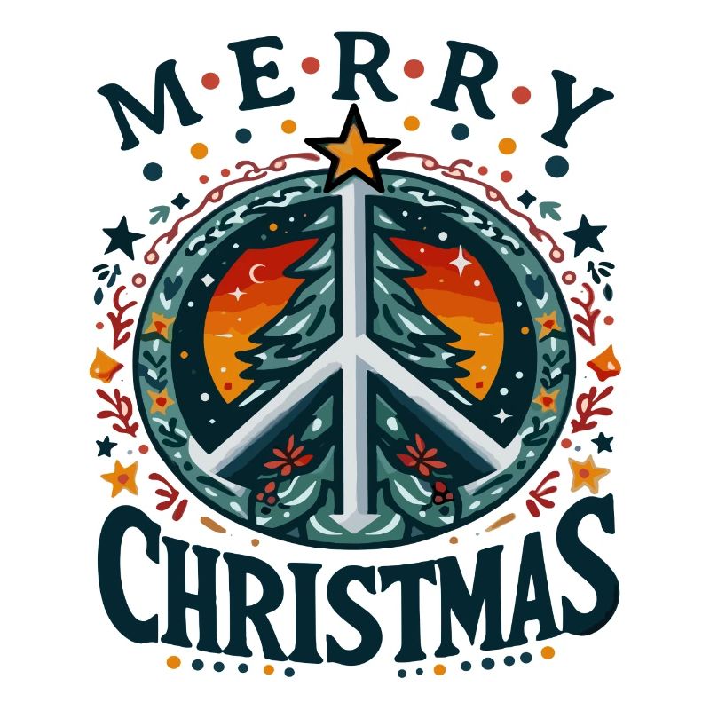 Peace, Christmas Tree, Merry Christmas