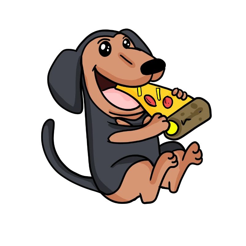 Coonhound Hund Pizza
