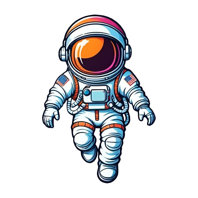 Bunter Cartoon-Astronaut