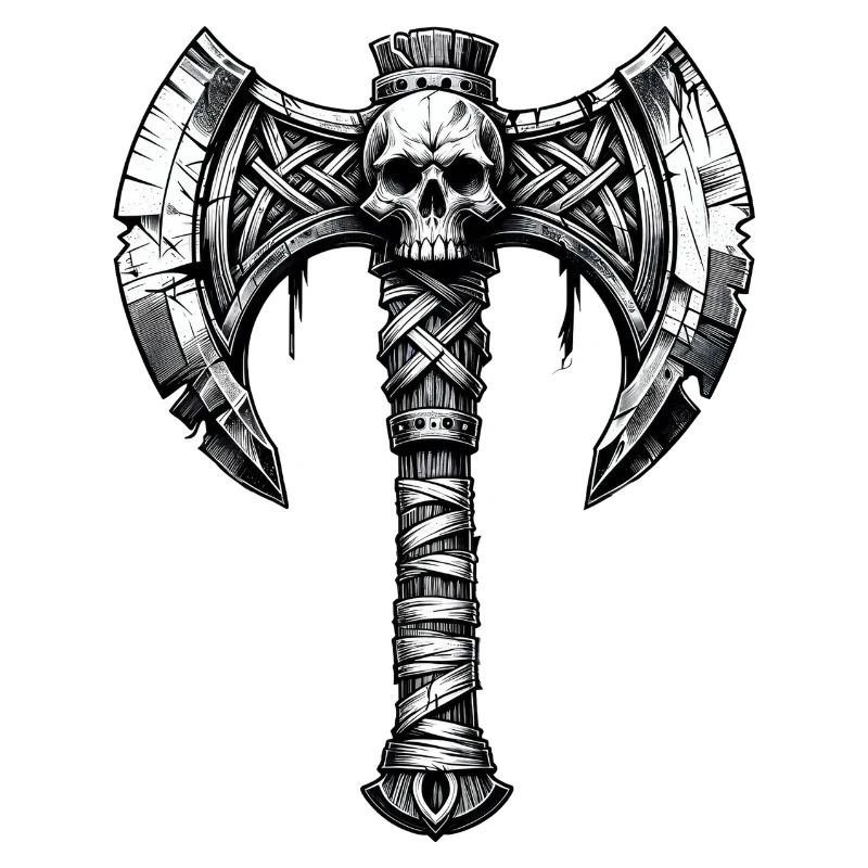 Axe throwing axe skull design