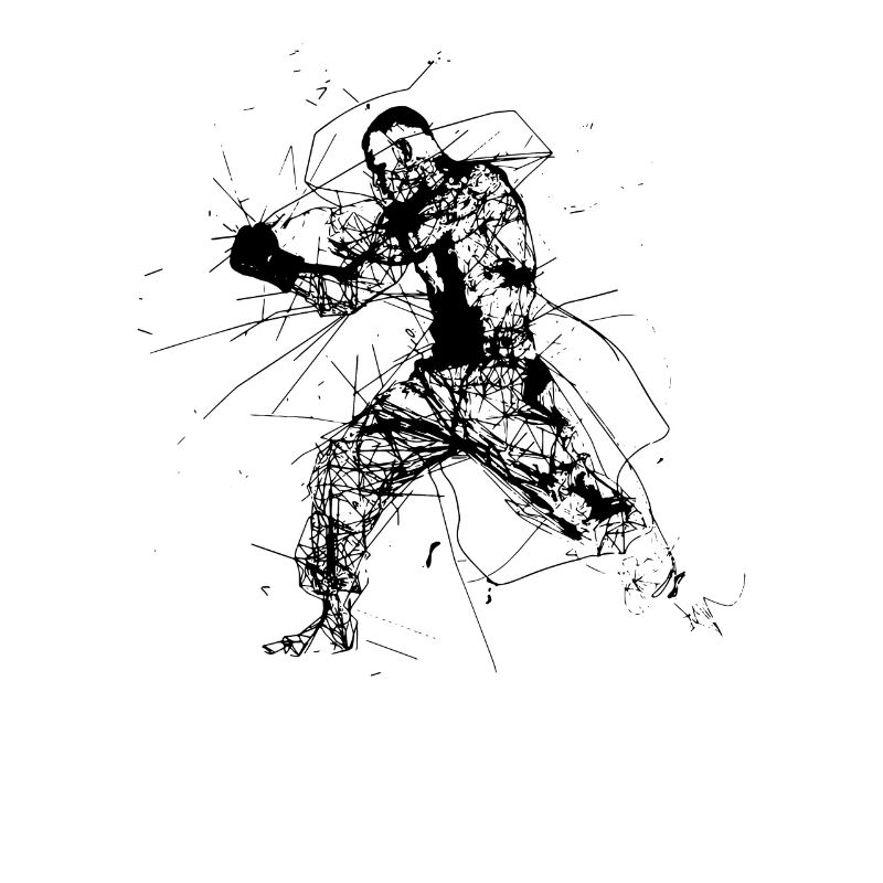 Kickboxer Skizze