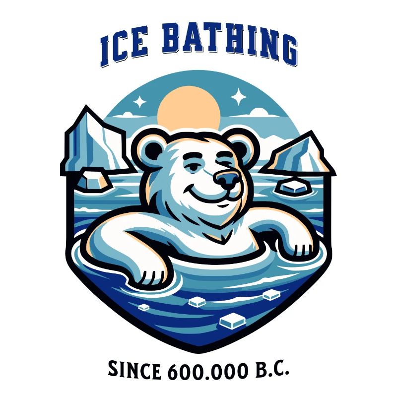 relaxed polar bear while bathing funny saying