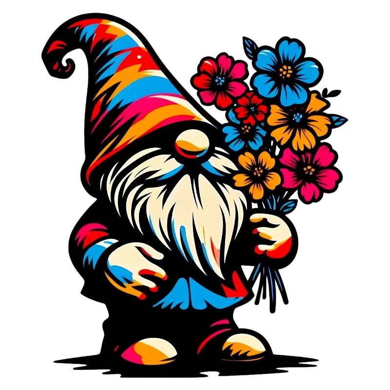 Gnome à fleurs
