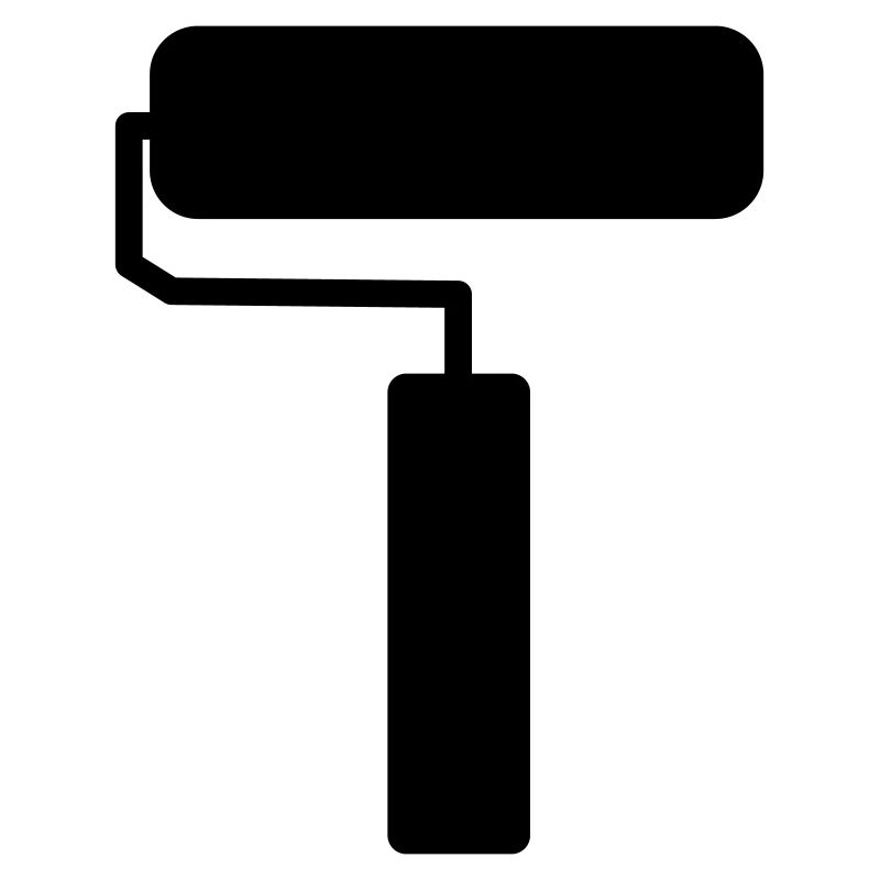 Paint Roller Silhouette – Minimalist Painting Tool