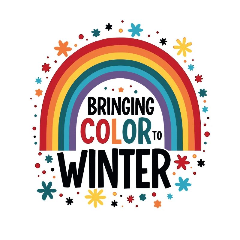 Farbenregenbogen Winter