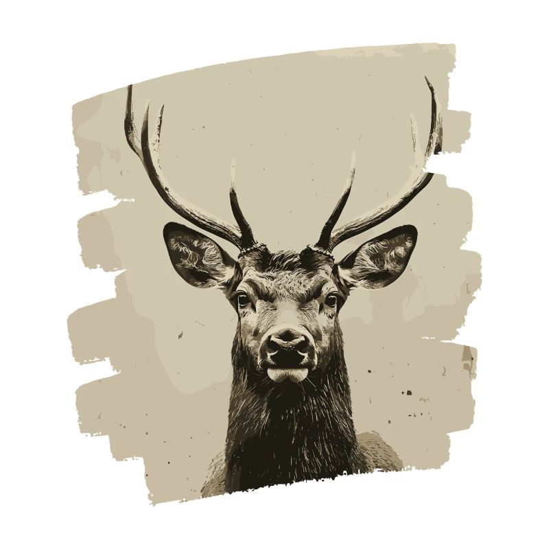 Hirsch mit Geweih