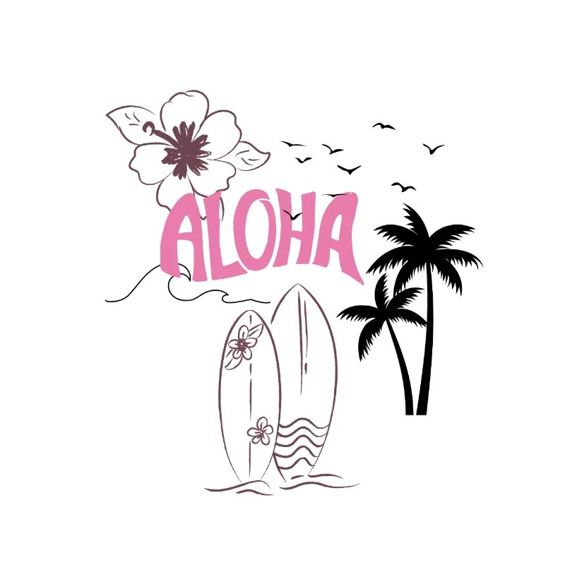 Conception de la plage de surf Aloha