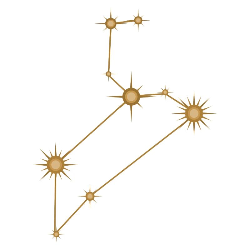 Sternbild Löwe Sternzeichen Sternzeichen Golden