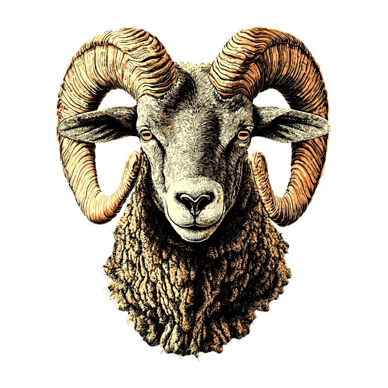 Widder Mufflon Aries Wilde Schafe Männliches Schaf