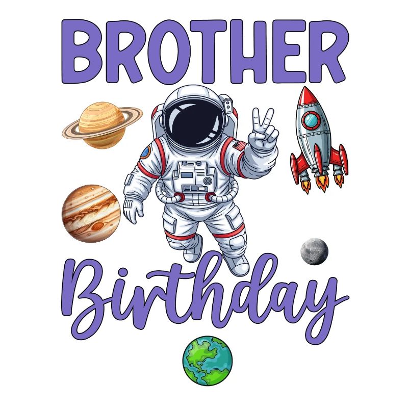 Conception d'anniversaire Space Brother