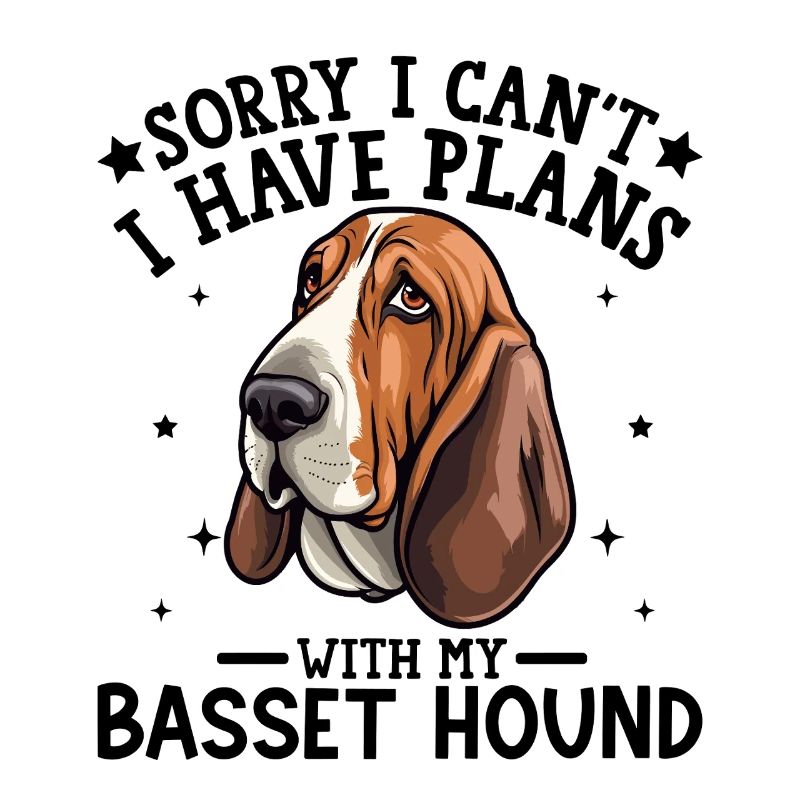 Illustration expressive de Basset Hound