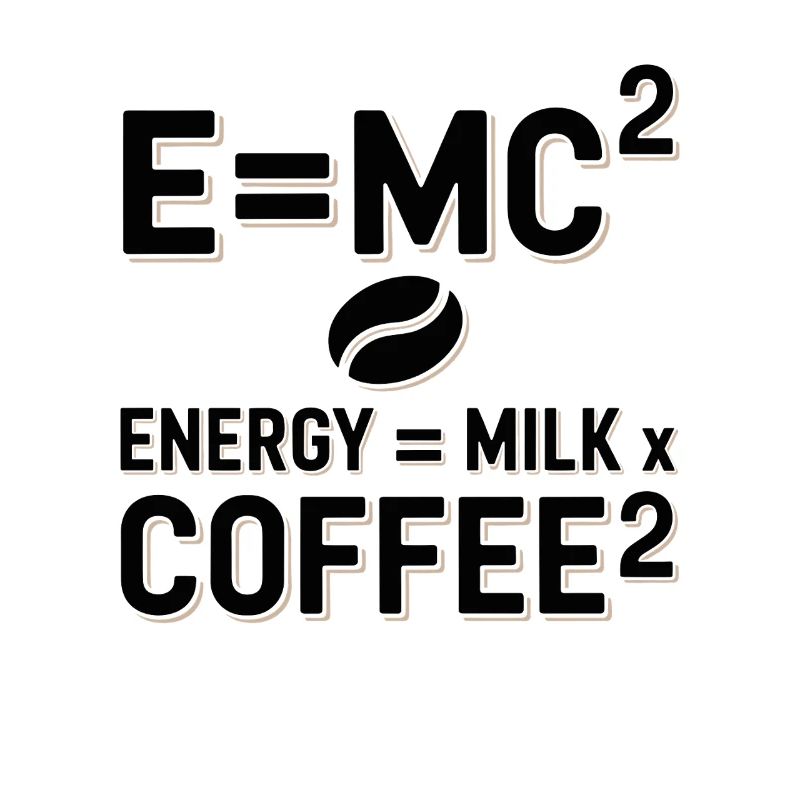E=MC2 Physik Spruch Koffein Nerd Energie Kaffee