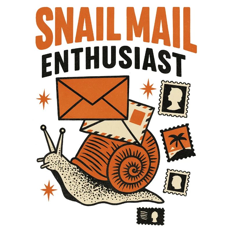 Snail Mail Enthusiast Illustration