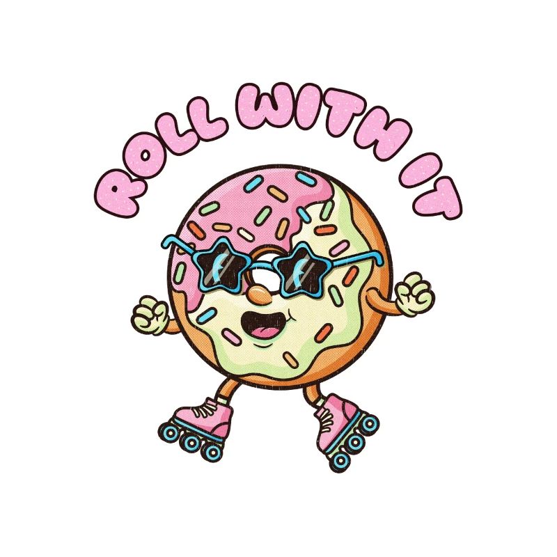 Glücklicher Donut-Skater