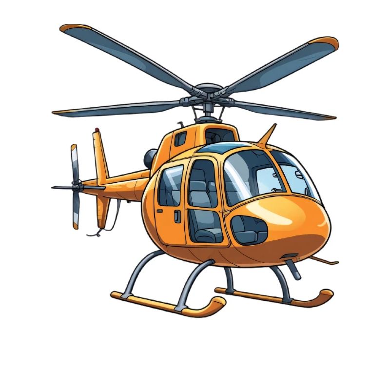Helicopter Comic Grafik Design