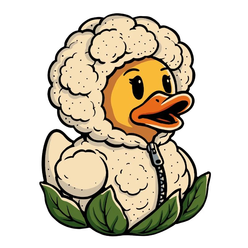 Cauliflower Duck Rubber Duck Squeaking Duck Rubber Duck