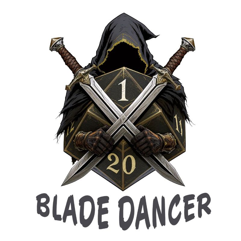 Blade Dancer – Kapuze mit zwei Schwertern