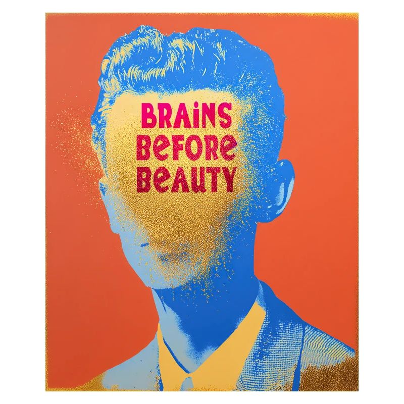 Gedankenmensch mit Message