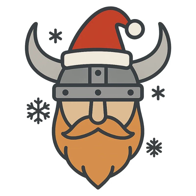 Vikings with Santa hats