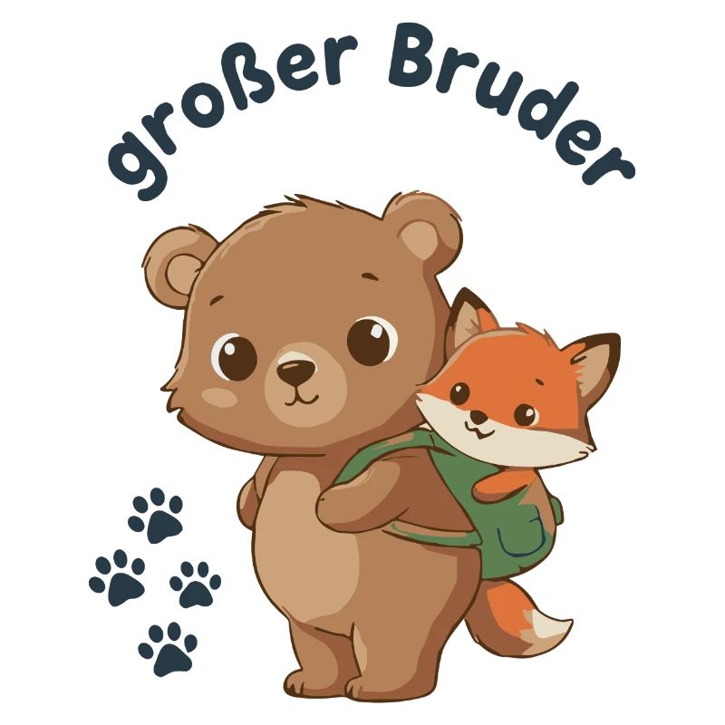 Kuschelige Bruderkinder Illustration