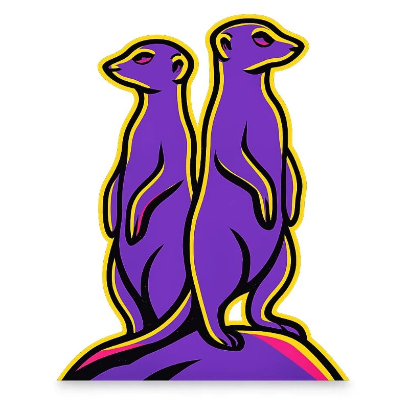 Deux suricates sur une colline