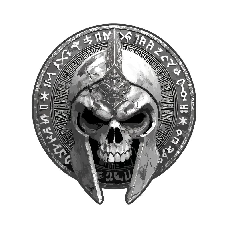 Spartan Skeleton Gladiator Skull