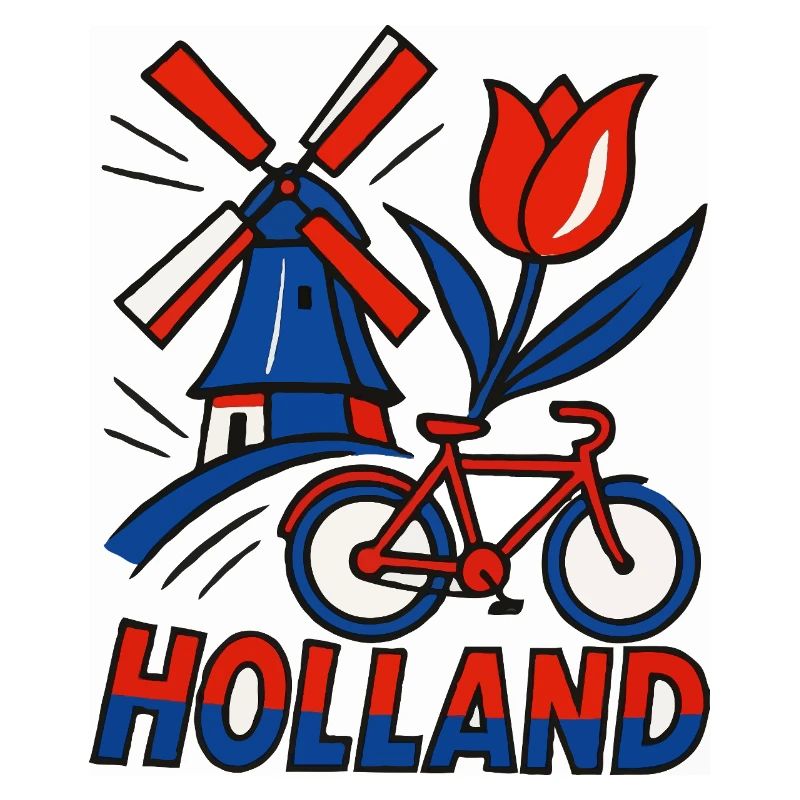 Holland windmill tulip bicycle