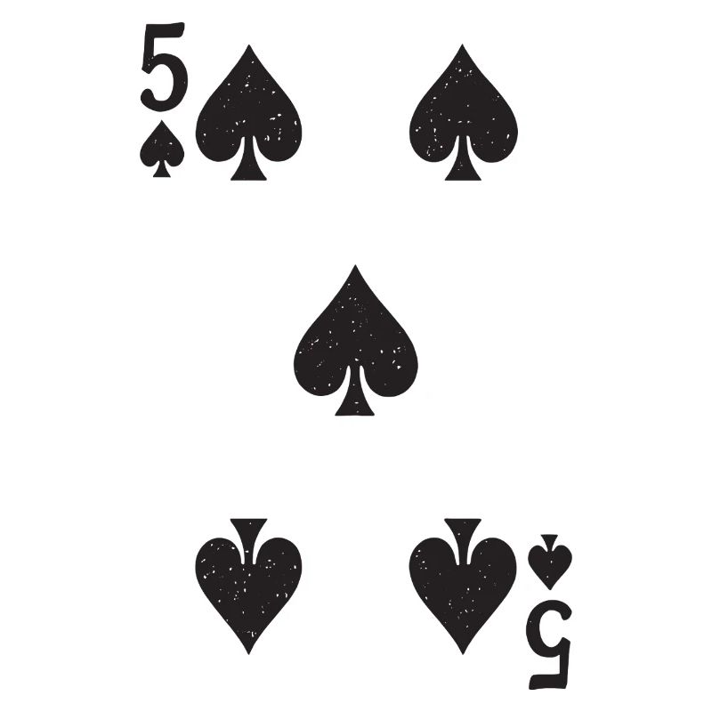 Playing Cards Silhouettes Pattern 5 Spades