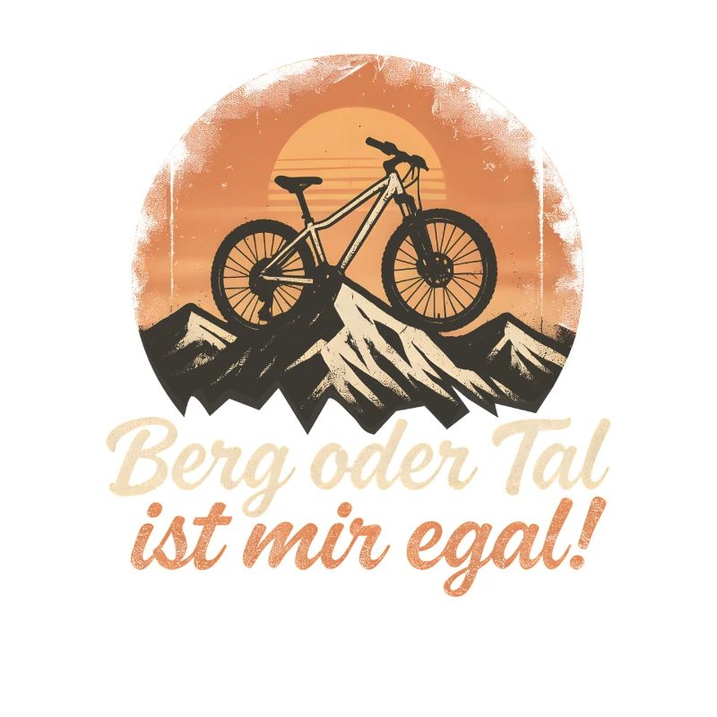 Berg oder Tal Mountainbike Radfahrer 