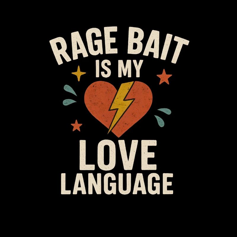 Rage Bait Love Language, lustiger Spruch