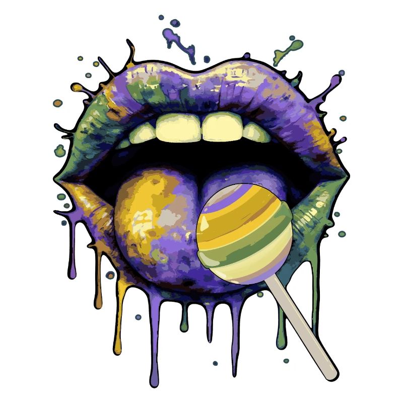 Colorful Pop Art Lips & Lollipops
