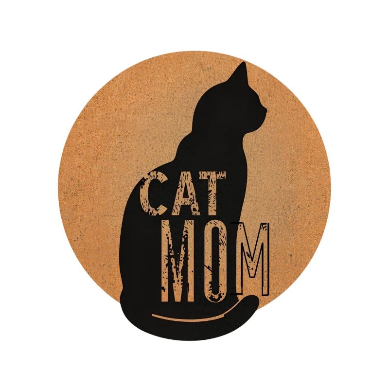Katzenmama Silhouette im Vintage Stil