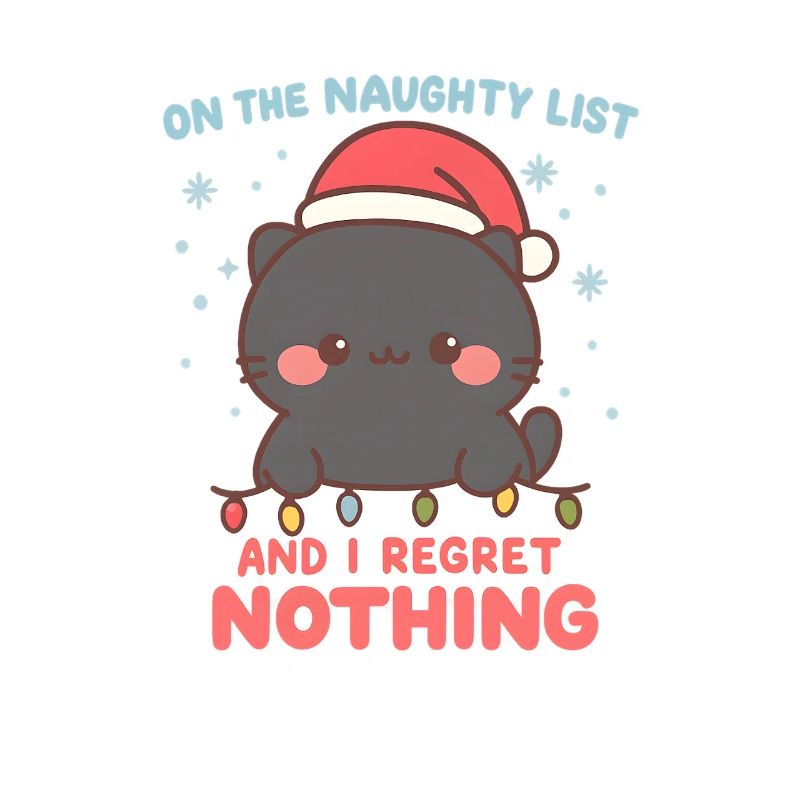 Chat vilain Noël Regret Rien