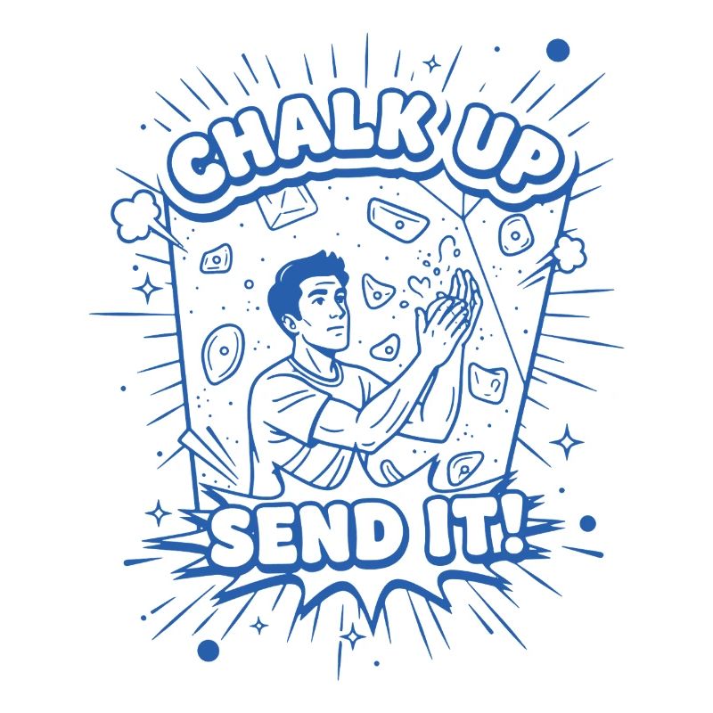 Chalk Up Send It Climbing Bouldering Design