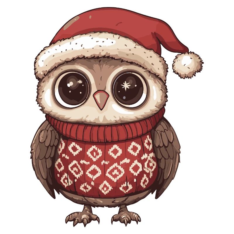 Eule Weihnachten Xmas
