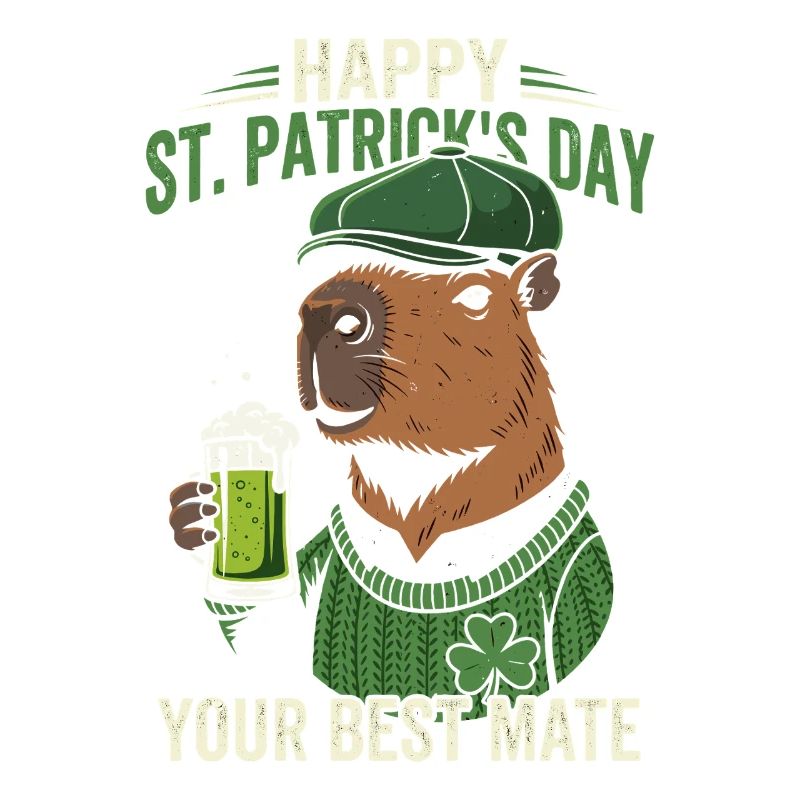 Ours de la Saint-Patrick avec de la bière