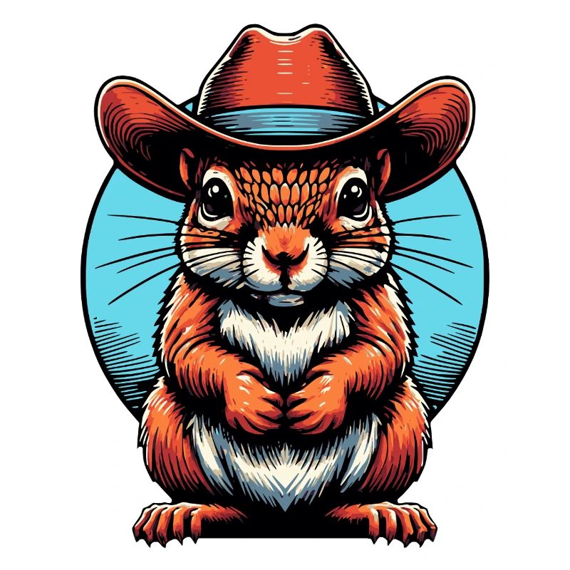Cowboy-Eichhörnchen Grafik