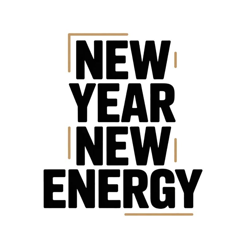Typographie de l’énergie du Nouvel An