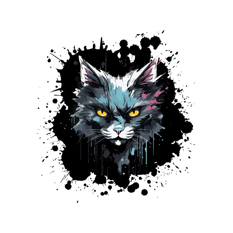 Katzenkopf Neon Splash