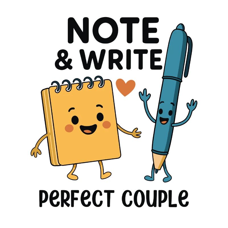Note & Write Perfect Couple Fun Design