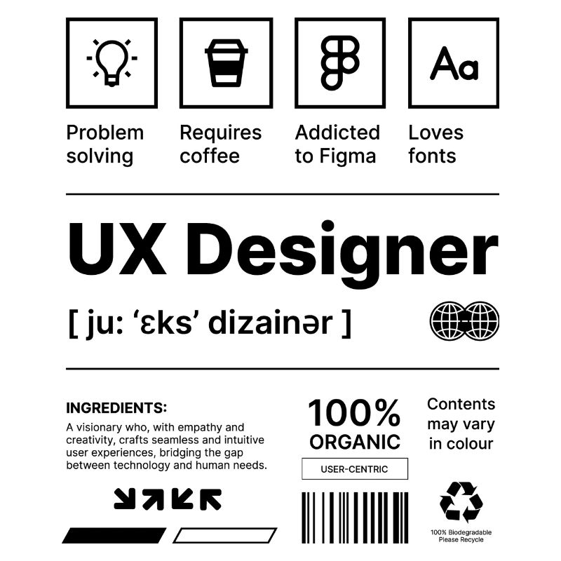 UX Designer - Facts & Design Mindset Tshirt