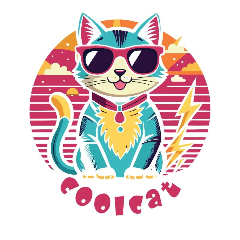 Coole Katze mit Sonnenbrille