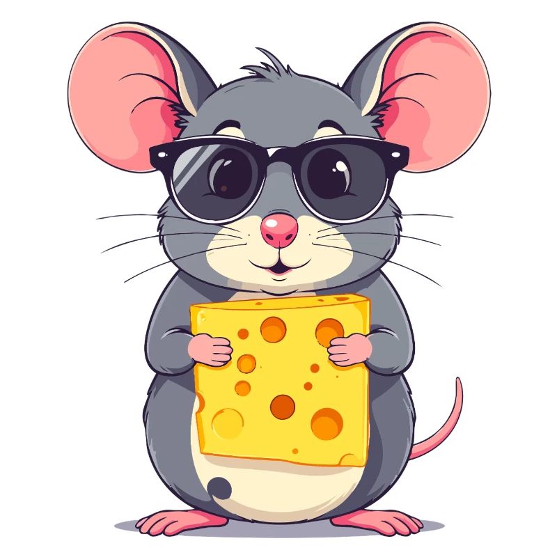 Cool Cheese Mouse with Sunglasses