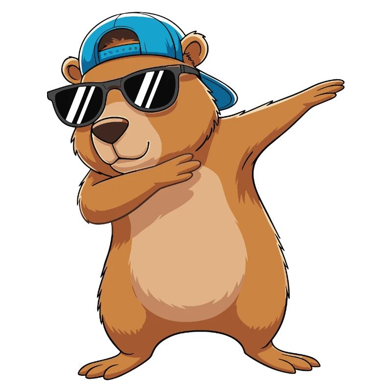 Dessins animés de lunettes de soleil Bear Cool à Dabber