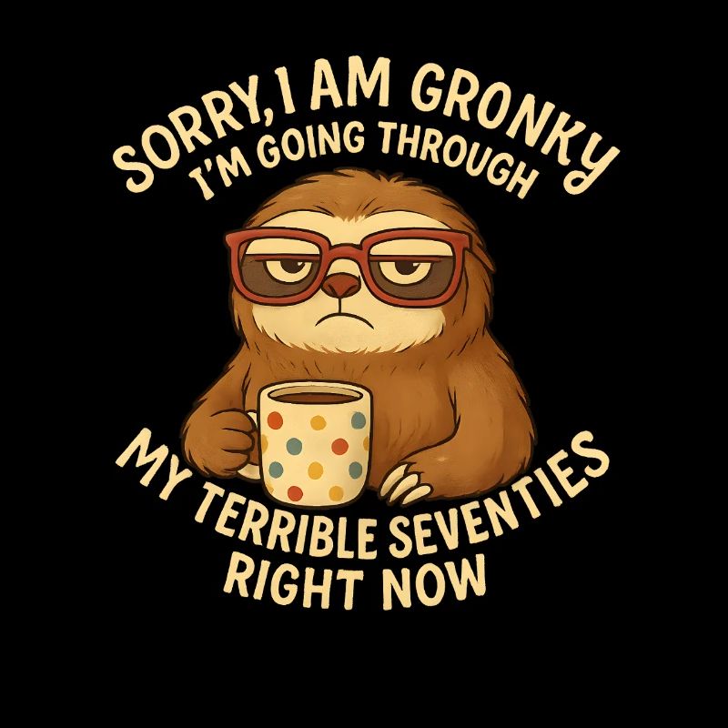 Gronky Sloth Retro Seventies