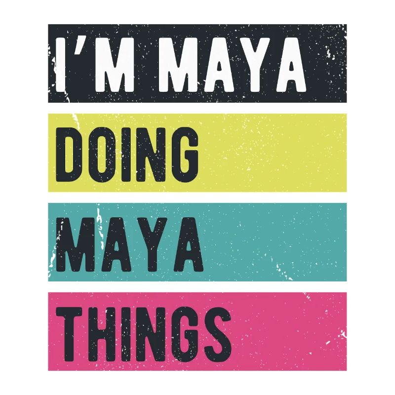 I’m Maya Doing Maya Things Retro Colors
