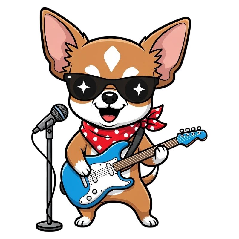 Jupe corgi avec guitare